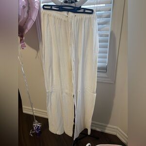 White linen Pants